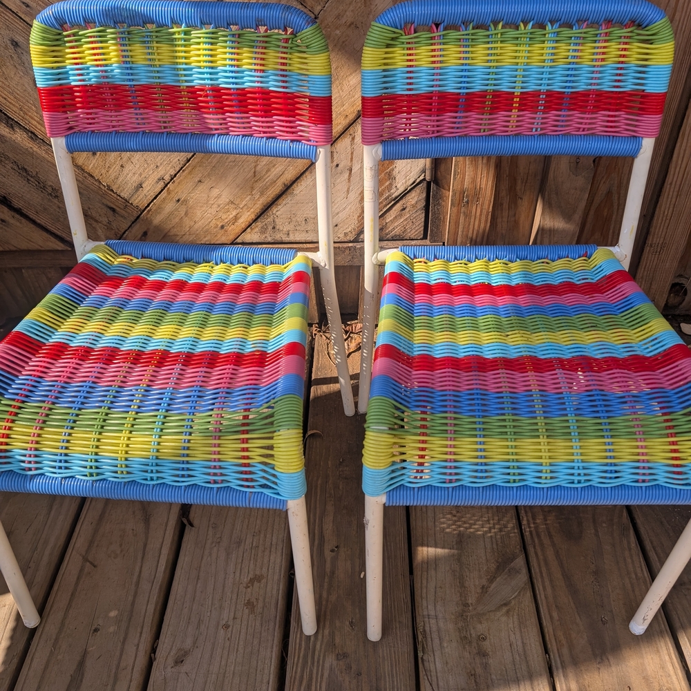 Colorful Woven Chairs